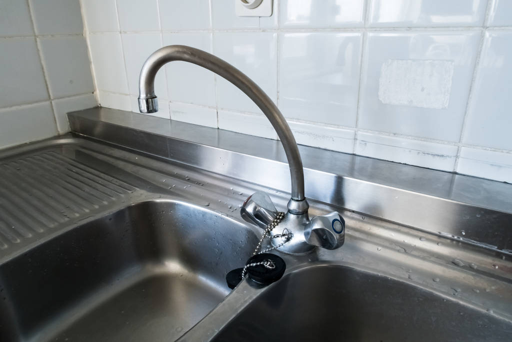 Stainless steel benches with sink
