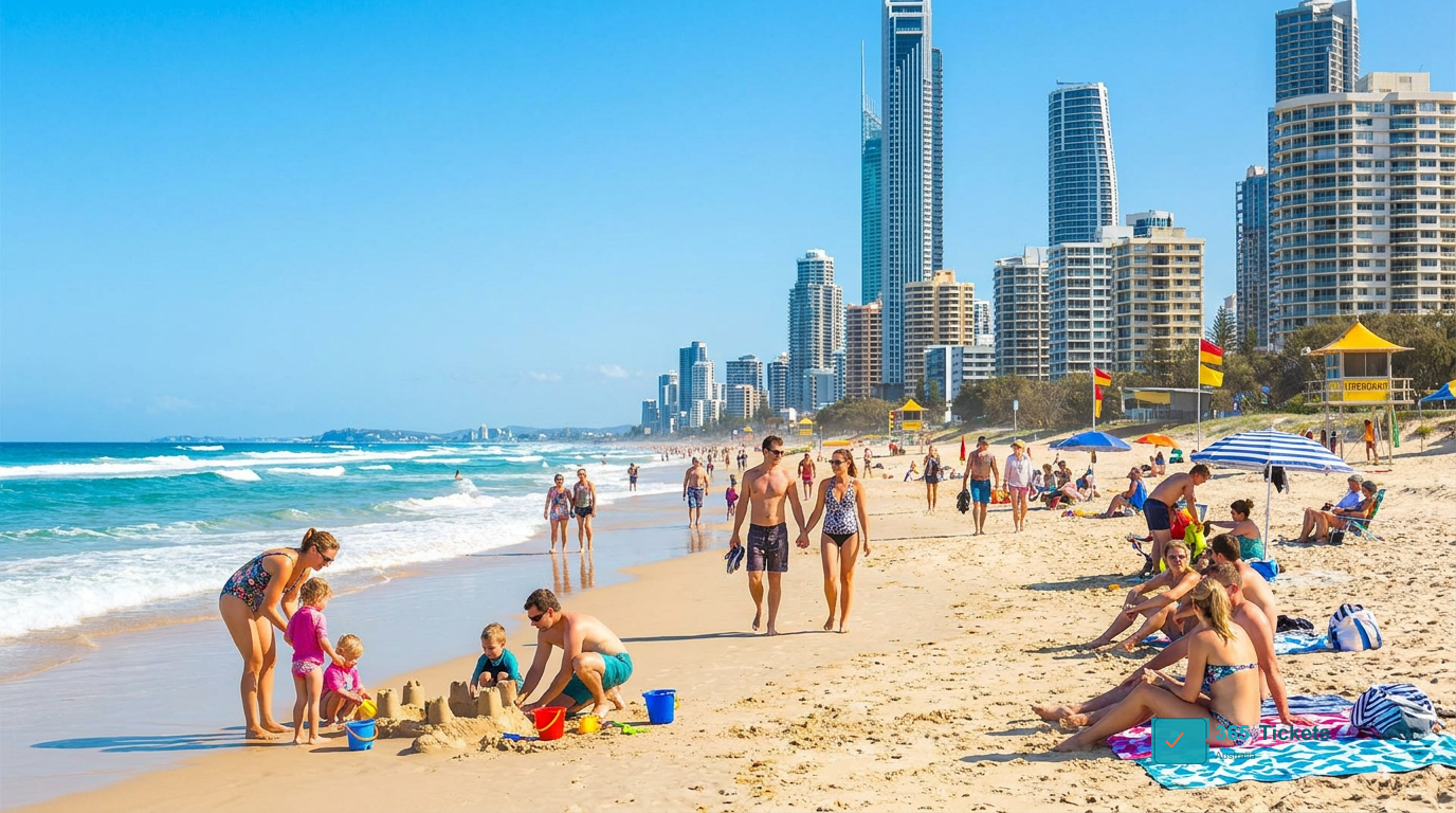 Gold Coast Surfers Paradise beach skyline